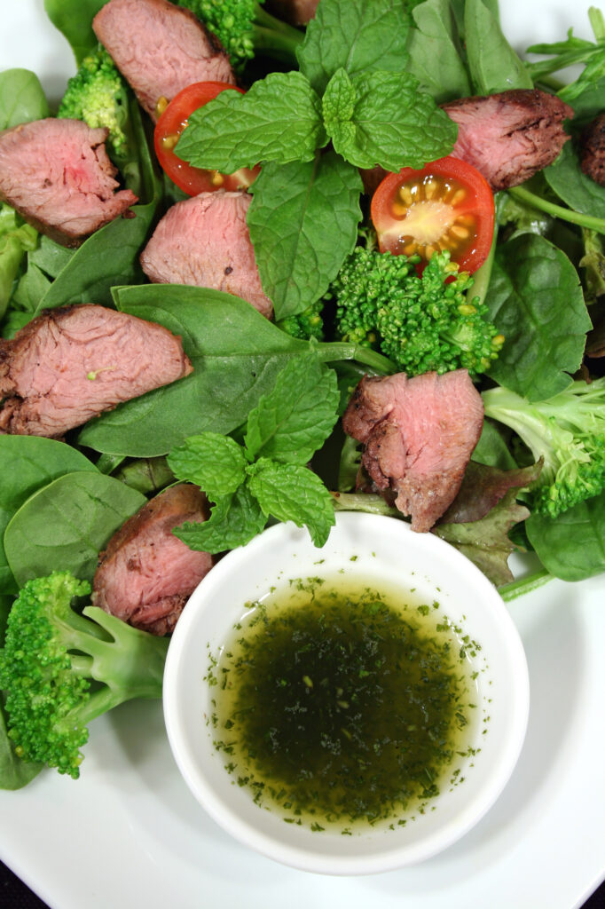 salmoriglio sauce with lamb