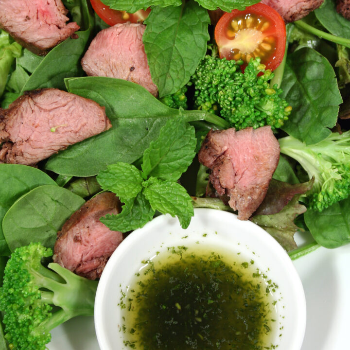 salmoriglio sauce with lamb