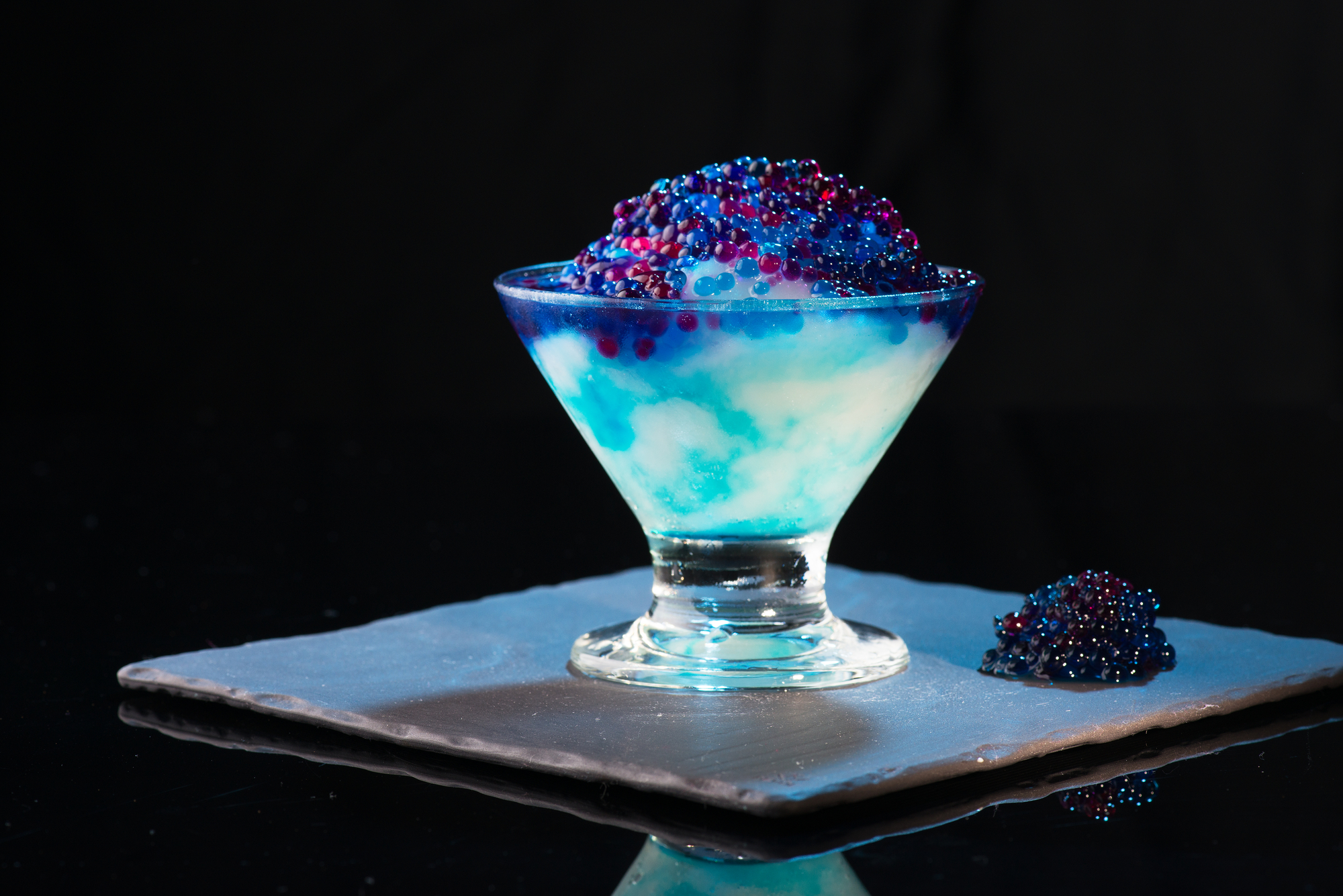 fruit juice caviar cocktail
