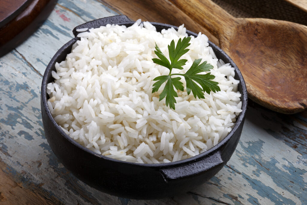 cooked white rice