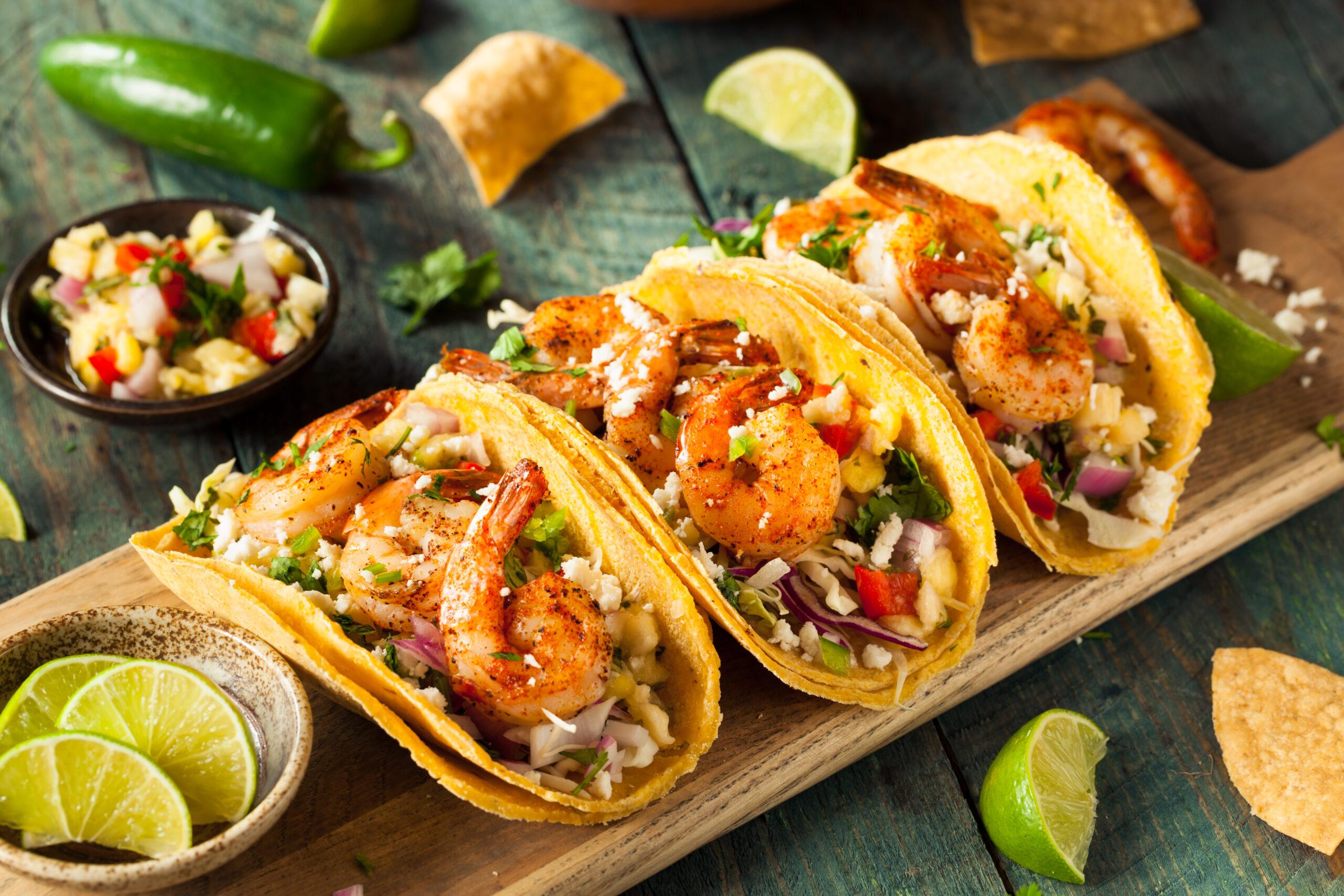 Mexican Prawn shrimp tacos