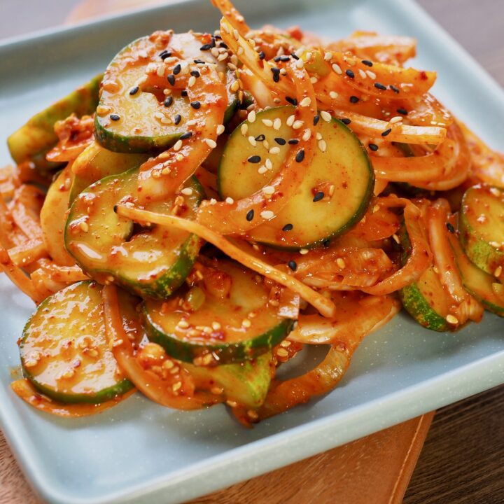 Korean spicy cucumber salad